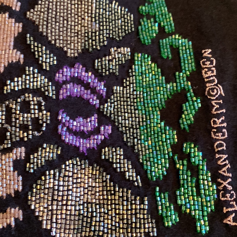 Alexander McQueen Stunning Sparkling Beaded Scull Logo Tee New With Tags - Picture 11 of 16